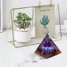 Orgone Pyramid For Positive Energy, Orgonite Healing Crystal Pyramids For Reduce Stress Chakra Reiki Healing Meditation Attracts Lucky And Success - 紫水晶-b - 查看 7
