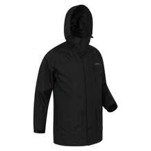 Mountain Warehouse Mens Glacier II Long Waterproof Jacket (Black) - Black - View 3