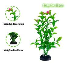 Accesorios para pecera, plantas verdes, 10 piezas de decoraciones verdes para pecera, plantas de plástico para decoración de acuario