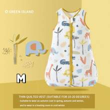 1.5TOG Newborn Sleeping Bag, Suitable For Spring, Autumn And Winter, Cartoon Print, Comfortable And Breathable, Sleeveless Vest Style Sleeping Bag, Baby Pajamas, Heart Pattern For Valentine's Day - Multicolor - View 9