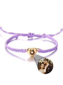 Vòng tay chiếu đá tự nhiên tùy chỉnh, Vòng tay chiếu đá mã não tròn 6mm có ảnh nhúng, Vòng tay chiếu ảnh thú cưng gia đình/cặp đôi bằng thép không gỉ được cá nhân hóa, Quà tặng kỷ niệm - vòng đeo tay chiếu - Xem 37