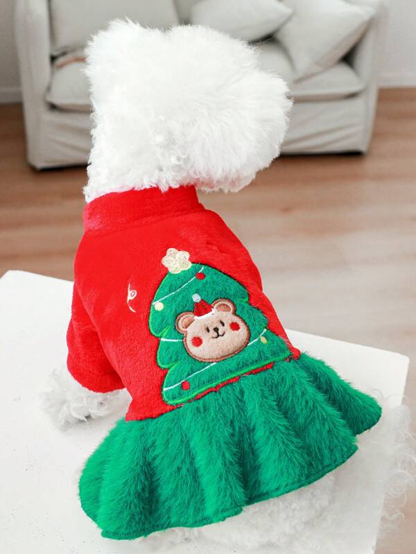 1 st. Huisdierkleding Hond Kat Kerstjurk Kerstboom & Beer Kostuum Voor Herfst Winter