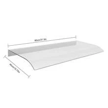 CNCEST Awning Canopy, UV Rain Snow Protection, Rain Shelter, Thicken Clear Cover Maintenance-Free Awning, Polycarbonate Sheet No Brackets For Front Door/Porch Patio Roof (31.5" X 15.75")