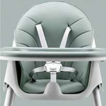 1pc Baby High Chair, Non-Adjustable Children's Table And Chair Set, Two-Layer Dining Chair, Dual-Use High & Low Chair, Detachable Toddler Feeding Chair, Home Use - Khaki - View 7