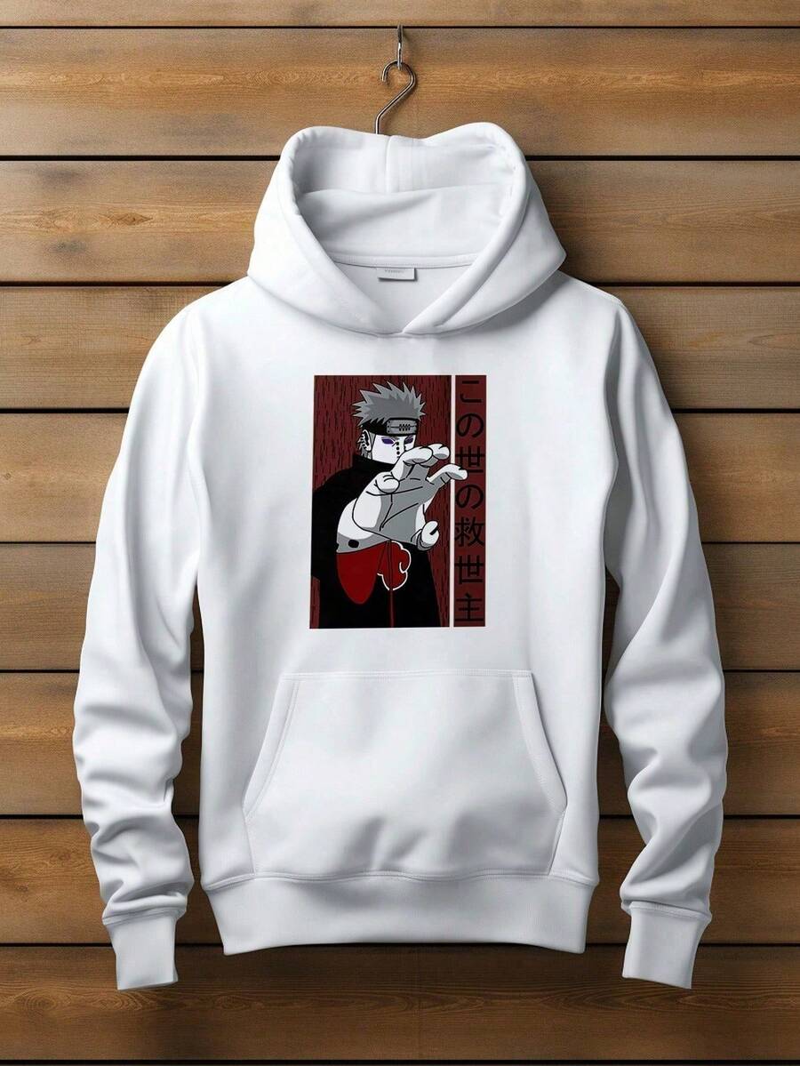 Cold Blouse Unisex Kangaroo Sweatshirt Anime Print Cloud Pain Launch Shipping Now - trắng - Xem 1