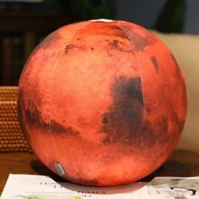 1pc Realistic Earth, Sun, Moon, Mars Plush Stuffed Doll Cushion, Space Theme Decorative Pillow, Birthday Gift, Cuddle Doll, Office Desk Decor,Uranus,Deep Space,Sun And Moon Plush - Multicolor - View 18