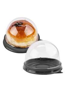 20/30 件粉色小蛋糕松饼月饼包装盒带透明圆顶盖迷你甜点蛋糕盒透明杯糕点烘焙包装盒婚礼派对礼物圣诞节情人节礼物，糖果巧克力盒用品 - 彩色 - 查看 6