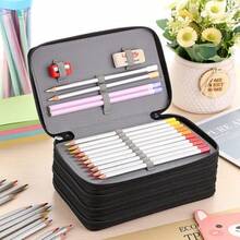 1pc Student Pencil Case, 72 Color Pencils Storage Pouch For Drawing And Painting (Pencils Not Included) - Multicolor - View 10
