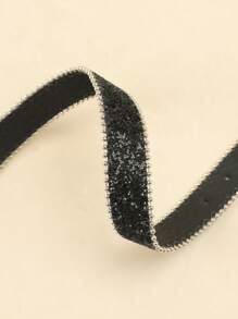 1条女士黑色PU皮革新月形星形图案腰带，适合夏季、上学、秋季、万圣节等场合。 - 黑色 - 查看 6