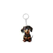 3pcs/1pc Acrylic Sausage Dog Keychains, 2D Cartoon Puppy Bag Clips, Gifts For Dog Lovers Car Accessories Bag Charm Backpack For School Cute Goth Y2k