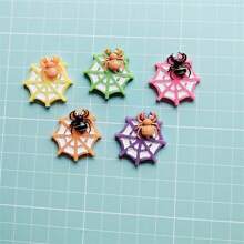 Set de 10 imanes de notas magnéticas con telaraña de Halloween para decorar el refrigerador y la cocina