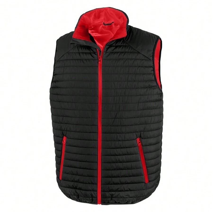 Result Unisex Adult Gilet (Black/Red) - 01 Matt Black - View 1