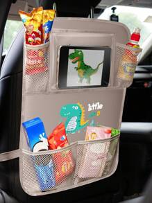 1Pack Car Seat Storage Bag For Kids Toddlers, Car Back Seat Organizer ,Back Seat Anti-Kick,Car Back Seat Cover, Seat Back Protectors Kick Mats For Kids Toddlers, Travel Accessories, Rear Seat Organizer