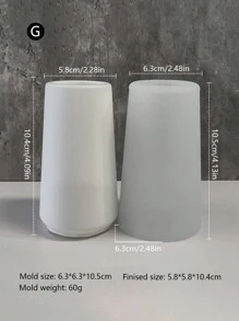 Khuôn bình hoa sáng tạo tự làm, bình hoa Graffiti tự làm, khuôn nhựa cắm hoa ngược bằng nước thạch cao, chất liệu silicon, có thể làm nhiều lần để tháo rời và vệ sinh - trắng - Xem 20