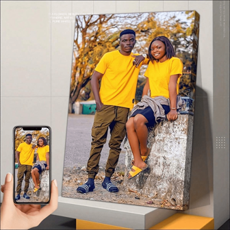 1pc Customizable Unframed Canvas Poster For Personalized Couple/Family Photo, Share Your Favorite Memory And Precious Moments, Ideal Gift For Friends And Family As Well As Wall Art And Home Decoration Custom Treasure Finds, Christmas Gift, Christmas Decorations, Personalized Christmas Ornaments, Personalized Gifts For Women/Men Ideal Gifts For Him Her, Family, Friends For Anniversaries, For Fall/Autumn/Winter, For Housewarming, Bedroom/Living Room