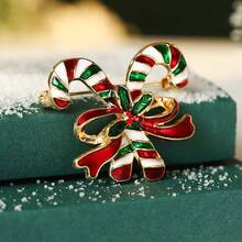 1 chiếc trâm cài trang trí hình người tuyết, tuần lộc, chuông leng keng và quả thông cho phụ nữ ngày lễ Giáng sinh - Nhiều màu - Xem 7