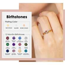 Customized Birthstone Ring In Gold, With A Sense Of High Class, Fashionable And Temperamental, Light Luxury, Colorful Zirconia Jewelry In December, For Banquets, Parties, Gatherings And Dinners, A Birthday Memorial Gift For Friends, Family Members, Couples And Birthdays