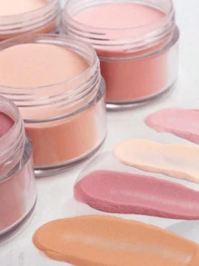 9pcs Nude Acrylic Nail Powder, Fashion 3D Carved Nail Extension Gradient Color Acrylic Liquid Dust-Proof Accessories, Beginner Salon DIY Nail Decor Kit, 9 Colors Set