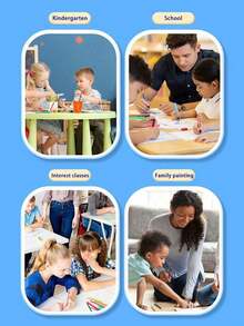 1 盒丙烯酸记号笔，适用于儿童艺术绘画，防水快干，非常适合学生涂鸦，Souptoys 随机颜色 - 彩色 - 查看 6