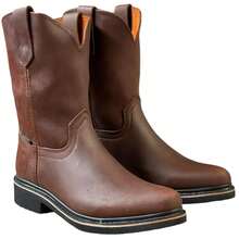 Botas Para Trabajo, De Piel, Ganaderas, Establo, Country, Botas ganaderas, Botas Rudas, Botas para campo, botas Goodyear Welt, - Marrón - Ver 3