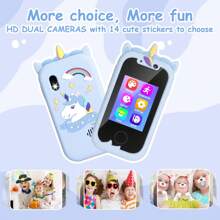 Smart Phone For Kids & 3 -7 Year Old Boys Toys Unicorns Gifts Touchscreen Learning Toy Birthday Gifts - Màu xanh lam - Xem 6