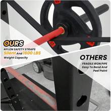 Power Cage With LAT Pulldown, Multi-Functional Power Rack With J-Hooks, Dip Handles, Landmine Attachment And Cable Pulley System, Weight Cage For Home Gym - Black - View 6