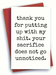 1 张带信封的感谢贺卡，适合伴侣、家人、朋友、同学、办公室学习用品，完美的生日周年纪念礼物，适合返校