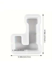 7inch Large Letter Mold For Resin, 26 Capital Letter Alphabet Epoxy Molds, A-Z Thick Resin Letter Molds For Making Letters, DIY Crystal Silicone Mold, 3D DIY Crystal Word Sign Mold For Party Home Decor - White - View 15