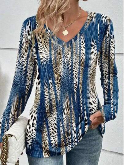 Women's Casual Printed Long Sleeve T-Shirt