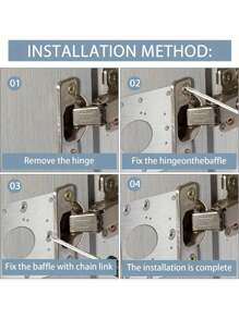 4/8/10/12/16pcs Stainless Steel Hinges (With Screws), Cabinet Hinge Repair Kit, Cupboard Hinge Repair Plate, Fixed Bracket Hinge, Door Hinge, Easy To Fix Cabinet Door With Flat Bracket And Screw Holes