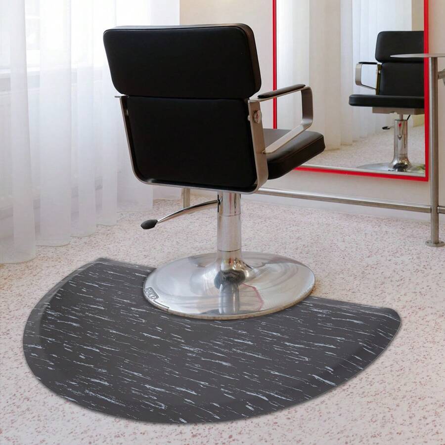 YUNRUX Stuhlmatte, Salon Bodenmatte Halbkreisförmig 3 * 5ft Dicke 1.6cm Barber Shop Stuhl Matte Anti-Ermüdung Bodenmatte für Friseur