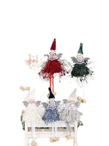 1 peça de decoração natalina: pingente de perna de menina, criativo e original, com pingente de anjinho, pingente de boneca, pingente de renda de anjo, pingente para janela ou árvore de Natal. Decoração natalina para casa, decoração de quarto, decoração de inverno, decoração de Natal, presentes de Natal para casa.