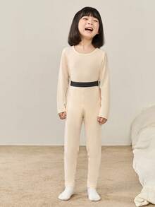 mini bala Bộ đồ ngủ thân thiện với làn da cho bé trai và bé gái mặc ở nhà - trắng - Xem 1