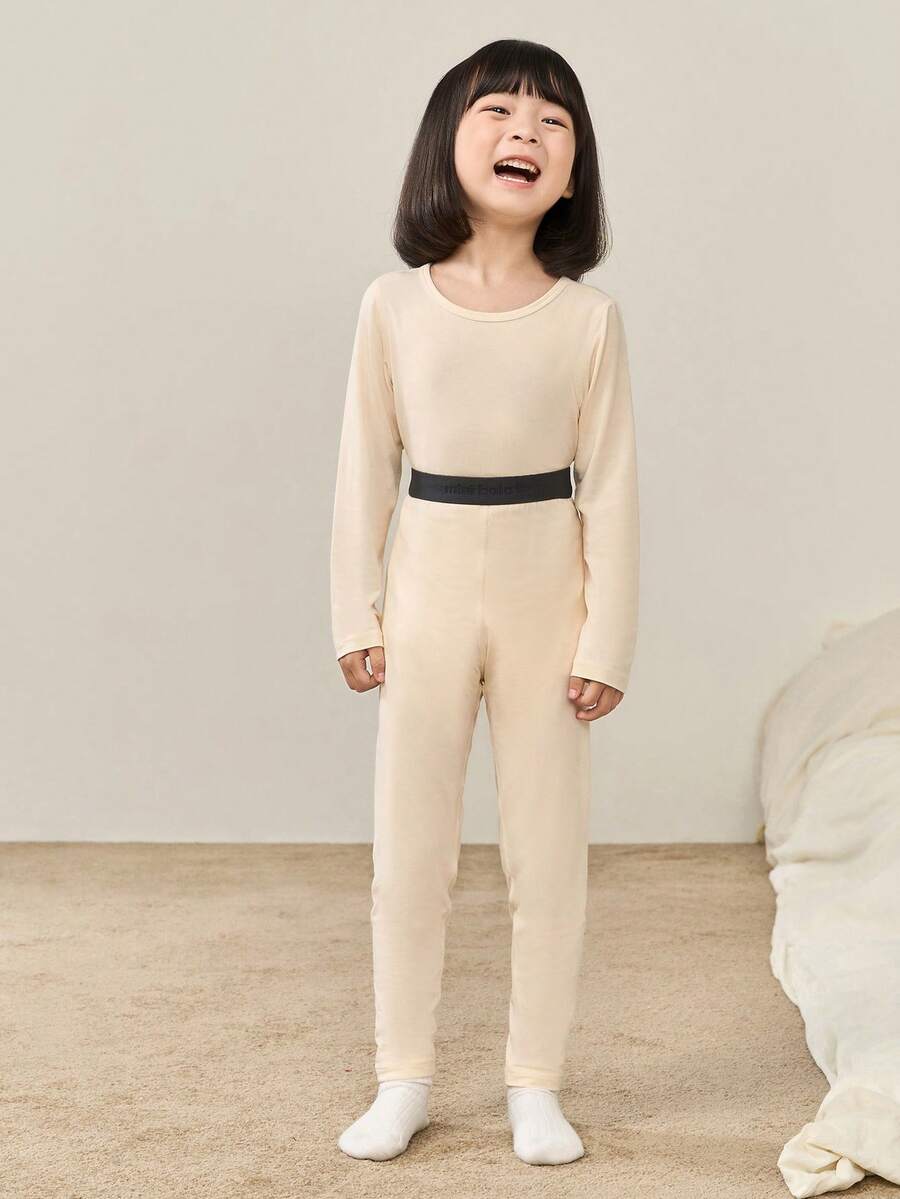 mini bala Bộ đồ ngủ thân thiện với làn da cho bé trai và bé gái mặc ở nhà - trắng - Xem 1