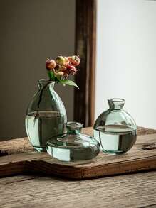 1/3 件复古玻璃花瓶 3 件套、花瓶、花瓶、花瓶、花瓶、花瓶、装饰花瓶、玻璃花瓶、装饰花瓶、大花瓶、玻璃花瓶、花瓶、花束花瓶、玻璃花瓶、陶瓷花瓶、装饰花瓶、玻璃花瓶、小花瓶、简约花瓶、透明花瓶、家居装饰花瓶、小花瓶、餐桌装饰花瓶、迷你花瓶，适用于家庭、办公室、婚礼、派对餐桌装饰（不含鲜花）房间装饰 - 綠色 - 查看 6