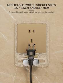 1 pieza Cubierta de placa de interruptor multifuncional con gancho, marco protector de interruptor de decoración de pared, soporte para enchufe para el hogar - Multicolor - Ver 3