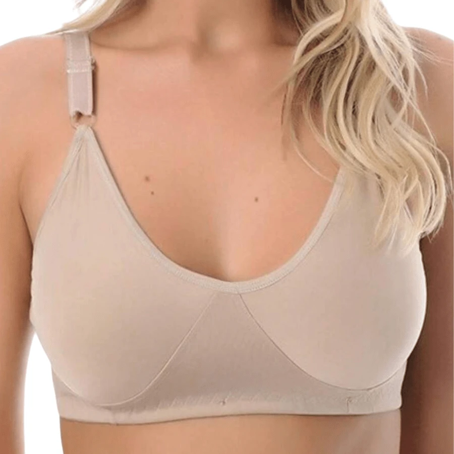 Kit 5 Reinforced Support Bras Without Cups And Without Wires Everyday Comfort - 米色 - 查看 1