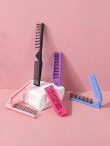 Plastic Folding Mini Hair Brush, Compact And Portable Hair Styling Comb, Suitable For Both Men And Women - Multicolor - View 3