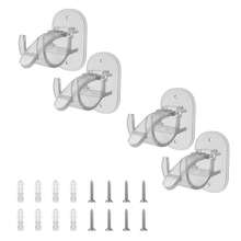 4PCS Upgraded Self Adhesive Curtain Rod Brackets,Curtain Rod Hooks,Curtain Rods No Drilling,Curtain Rod Brackets For Wall,For0.6~1.7 Inch Curtain Rod - Multicolor - View 3