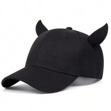 1 pieza Gorra de béisbol ajustable con cuernos de toro de dibujos animados para hombres, sombrero de disfraz para exterior, viaje, fiesta de playa, primavera/otoño - Multicolor - Ver 10