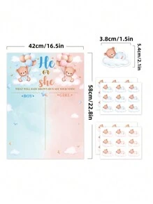 1 set Giochi per la rivelazione del sesso del bambino, cartellone per previsione del sesso, decorazioni per festa di rivelazione del sesso, giochi per festa di compleanno per bambino o bambina, regali per future mamme, decorazioni e regali per baby shower e famiglia