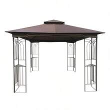 10x10 Outdoor Patio Gazebo Canopy Tent With Ventilated Double Roof And Mosquito Net(Detachable Mesh Screen On All Sides),Suitable For Lawn, Garden, Backyard And Deck,Brown Top - Brown - View 8