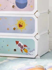 SONGMICS - Zapatero para niños con Puertas, Organizador apilable de 6 Ranuras, Color Blanco - Blanco - Ver 8