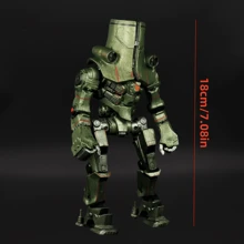 NECA Pacific Rim Battle Mech, Revenge Wanderer, Dual Blade Wanderer, Danger Wanderer, Eureka, Melancholy Romeo, Storm Red, Russian Mech Cherno, Invisible Ronin, Normal Version Wanderer, Damaged Wanderer, Horizon Warrior, Japanese Tango Wolf Mech Model Figura de acción - Tarjeta Pacific Rim montada - Ver 2