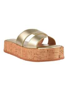 Comfortable Natural Women's Platform Sandal - 金色 - 查看 2