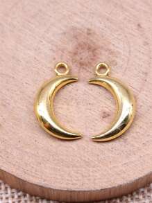 15 piezas/bolsa Dijes de luna de 18x10mm accesorios DIY para joyería, pulseras, collares, llaveros, aretes - luna - Ver 7