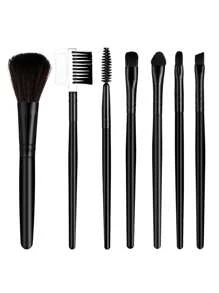 7pcs/Set Portable Makeup Brush Set, Wholesale Cross-Border Beauty Makeup Tools,Brush Set,Makeup Brush Kit,Make Up Brush Set,Make Up Set Complete,Makeup Brush Set,Complete Makeup Kit,Brush Kit,Brushes Makeup Set,Makeup Gift Set - Black - View 1
