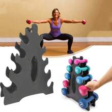 1pc Dumbbell Rack Stand A Frame Weight Rack Dumbbells Compact Dumbbell Holder Home Gym Space Saver Triangle Shaped Weights, Sport, Gym, Home Exercise, Sport Accessories, Gym Accessories, CrossFit Accessories - Black - View 2