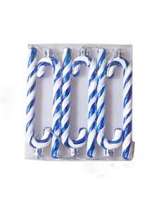 6件套圣诞闪光拐杖糖装饰品，圣诞树挂饰，塑料拐杖糖装饰品，适用于家庭节日派对用品、场景装饰、节日装饰、房间装饰、家居装饰、办公室装饰、主题派对装饰、圣诞装饰、圣诞拐杖糖圣诞装饰品、冬季圣诞装饰、圣诞礼物、圣诞装饰品 - 彩色 - 查看 14