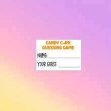 Candy Corn Guessing Game, Halloween Party Game, Halloween Game Tags - Multicolor - View 5